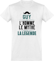  T shirt homme guy l'homme le mythe la légende