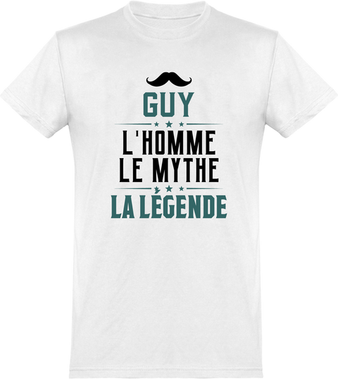  T shirt homme guy l'homme le mythe la légende