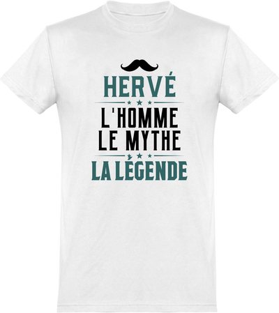  T shirt homme hervé l'homme le mythe la légende