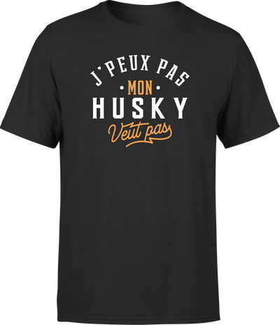 T shirt homme j peux pas husky