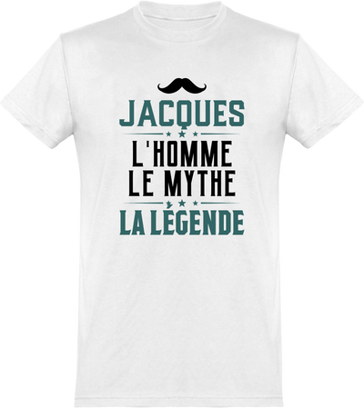  T shirt homme jacques l'homme le mythe la légende