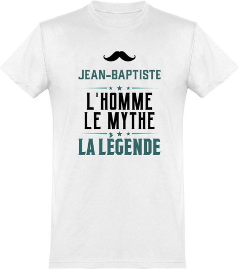  T shirt homme jean-baptiste l'homme le mythe la légende