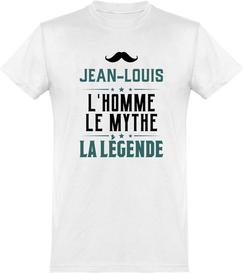  T shirt homme jean-louis l'homme le mythe la légende