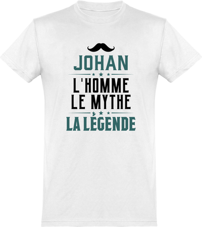  T shirt homme johan l'homme le mythe la légende