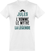  T shirt homme jules l'homme le mythe la légende