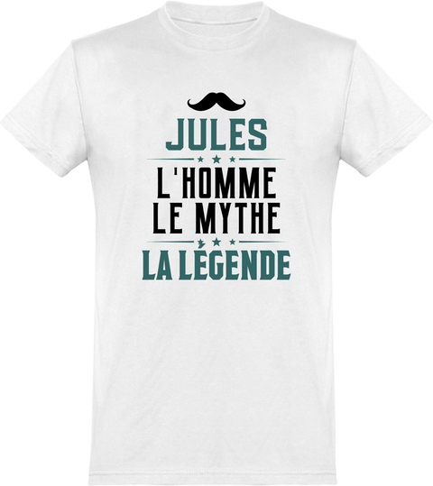  T shirt homme jules l'homme le mythe la légende