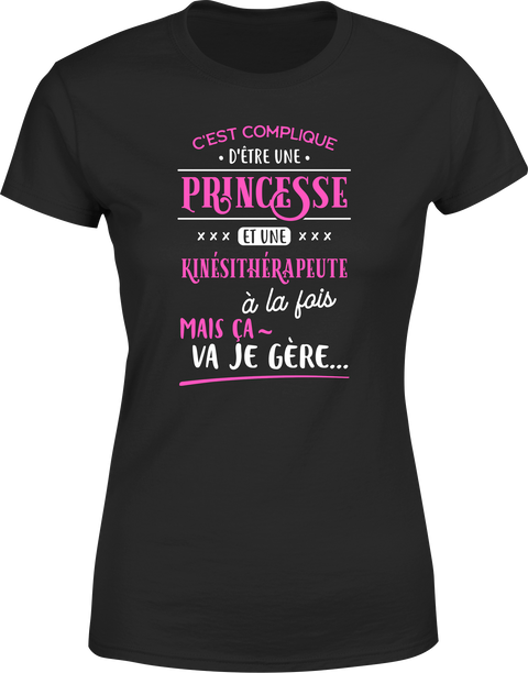 T shirt femme princesse et kinesitherapeute