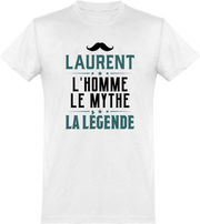  T shirt homme laurent l'homme le mythe la légende