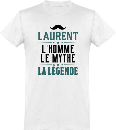  T shirt homme laurent l'homme le mythe la légende