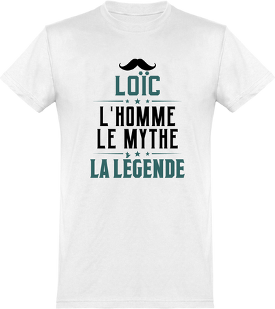  T shirt homme loïc l'homme le mythe la légende