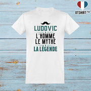  T shirt homme ludovic l'homme le mythe la légende