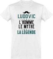  T shirt homme ludovic l'homme le mythe la légende