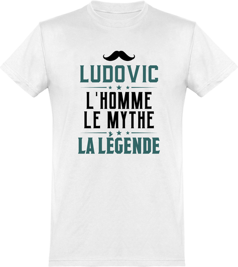  T shirt homme ludovic l'homme le mythe la légende