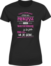 T shirt femme princesse et manutentionnaire