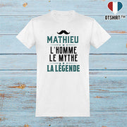  T shirt homme mathieu l'homme le mythe la légende