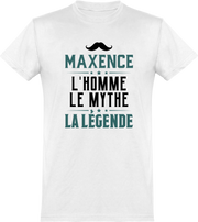  T shirt homme maxence l'homme le mythe la légende