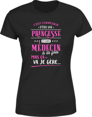 T shirt femme princesse et médecin