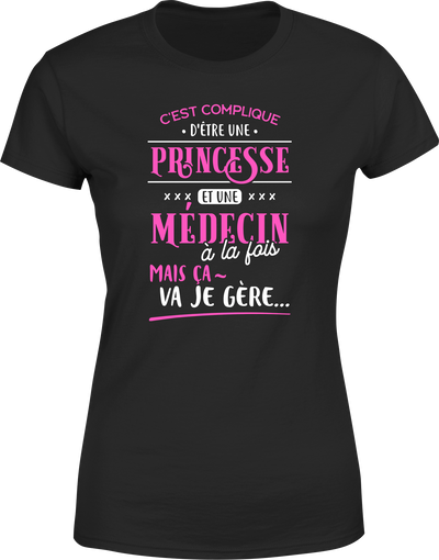 T shirt femme princesse et médecin