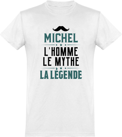  T shirt homme michel l'homme le mythe la légende