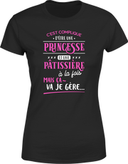 T shirt femme princesse et pâtissière