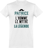  T shirt homme patrice l'homme le mythe la légende