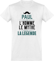  T shirt homme paul l'homme le mythe la légende