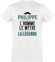  T shirt homme philippe l'homme le mythe la légende