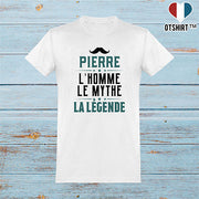  T shirt homme pierre l'homme le mythe la légende