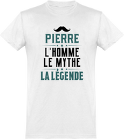  T shirt homme pierre l'homme le mythe la légende