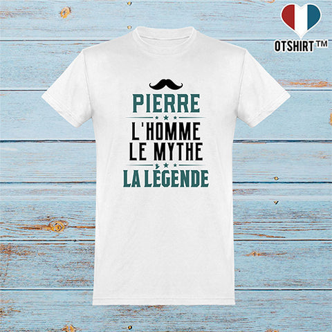  T shirt homme pierre l'homme le mythe la légende