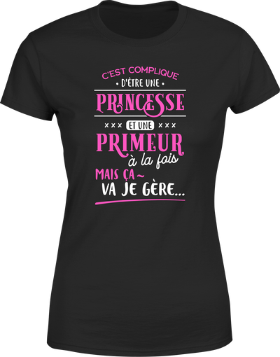 T shirt femme princesse et primeur