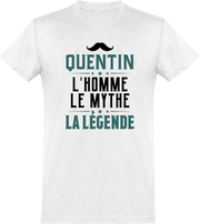  T shirt homme quentin l'homme le mythe la légende