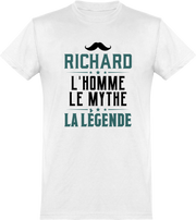  T shirt homme richard l'homme le mythe la légende