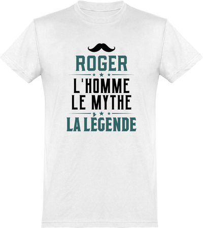  T shirt homme roger l'homme le mythe la légende