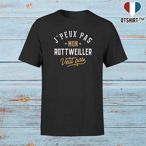 T shirt homme j peux pas rottweiller