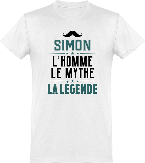  T shirt homme simon l'homme le mythe la légende