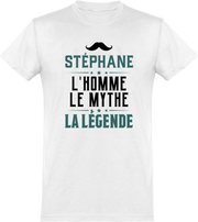  T shirt homme stéphane l'homme le mythe la légende