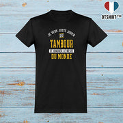  T shirt homme jouer du tambour et ignorer le monde