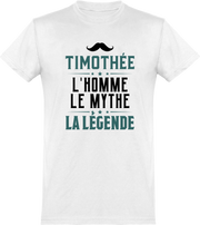  T shirt homme timothée l'homme le mythe la légende