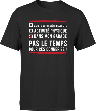 T shirt homme attestation dans mon garage