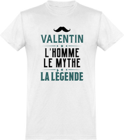  T shirt homme valentin l'homme le mythe la légende