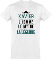  T shirt homme xavier l'homme le mythe la légende