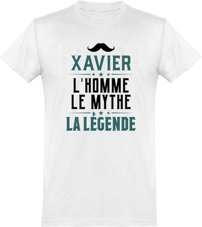  T shirt homme xavier l'homme le mythe la légende