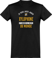  T shirt homme jouer du xylophone et ignorer le monde