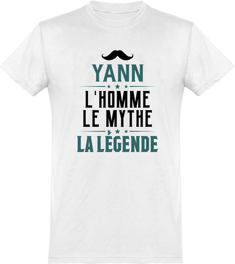  T shirt homme yann l'homme le mythe la légende