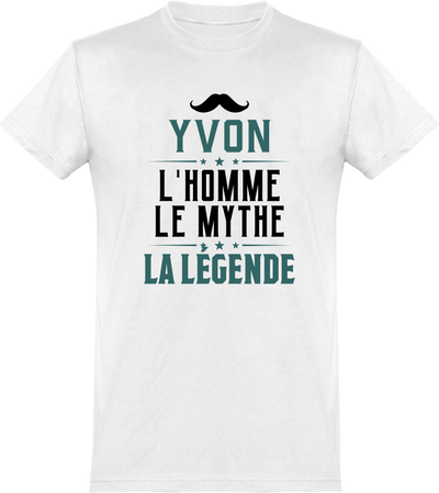  T shirt homme yvon l'homme le mythe la légende